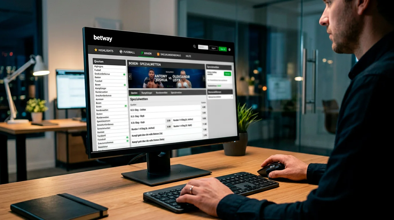 Betway Boxen Wetten Spezialwetten Quotenniveau und Neukundenbonus im deutschen Markt