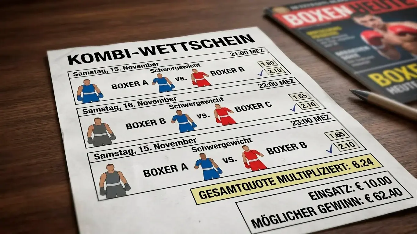 Aufbau eines Boxen-Kombiwettscheins – Quotenmultiplikation und Tipp-Selektion erklärt