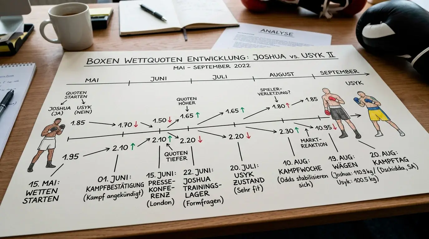 Optimales Timing fuer Langzeitwetten auf Boxen - Quotenentwicklung und Einstiegszeitpunkt