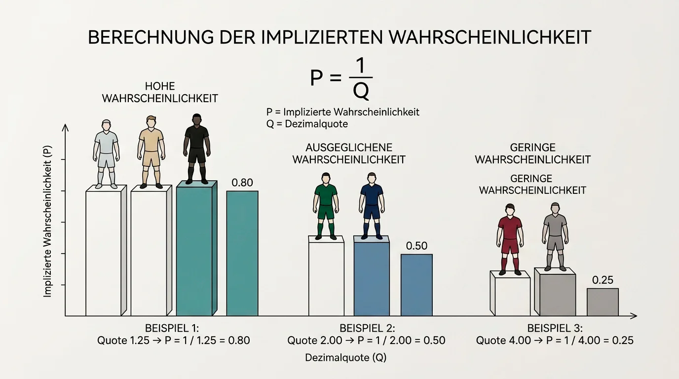 Implizite Wahrscheinlichkeit aus Boxquoten berechnen: Formel und Beispielrechnungen für Wetter