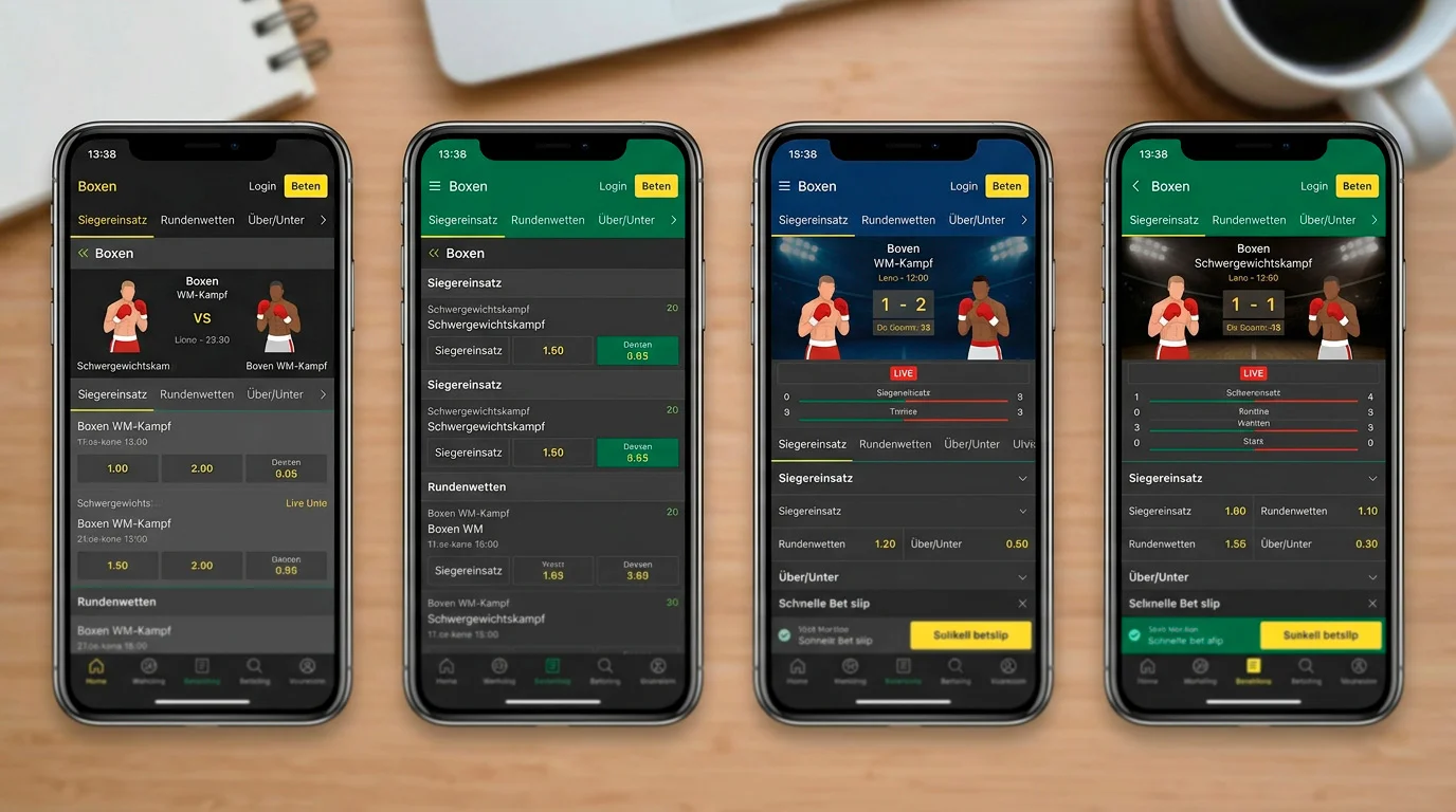 Vergleich der besten Sportwetten-Apps für Boxen: Mobile-Plattformen von GGL-lizenzierten Anbietern im Überblick