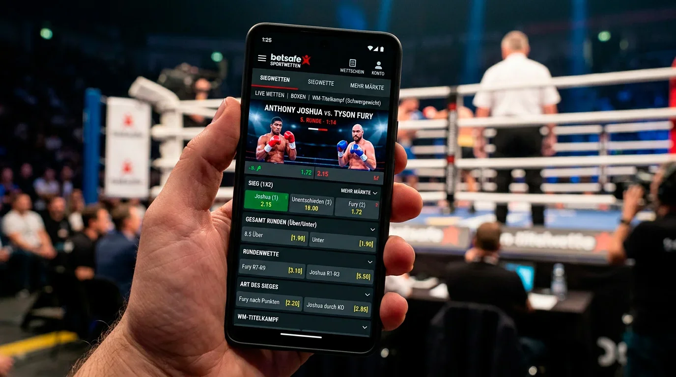 Boxen Wetten App auf dem Smartphone: Sportwetten-App mit Live-Boxwetten und Quotenvergleich für deutsche Wetter