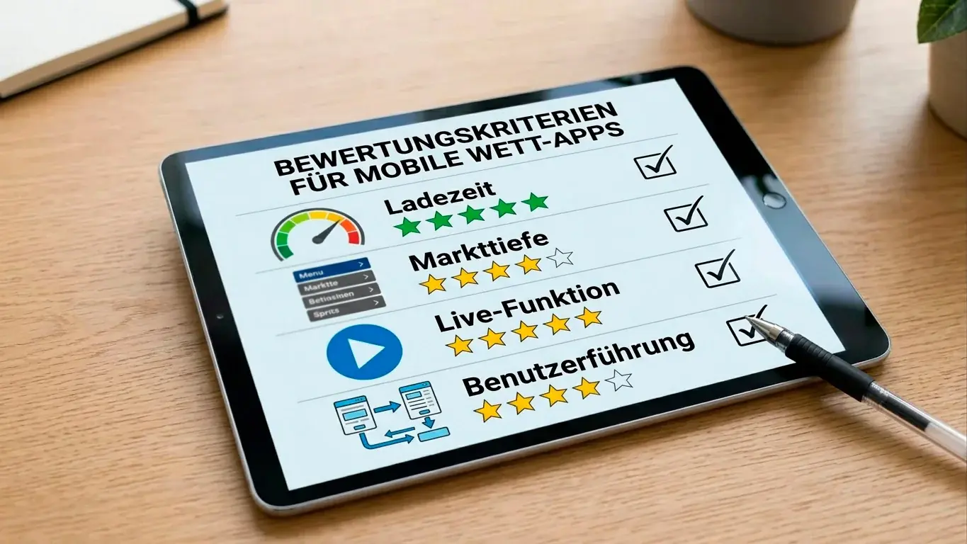 Kriterien für eine gute Boxen Wetten App: Ladezeit, Markttiefe, Live-Wettfunktion und Benutzerfreundlichkeit im Überblick