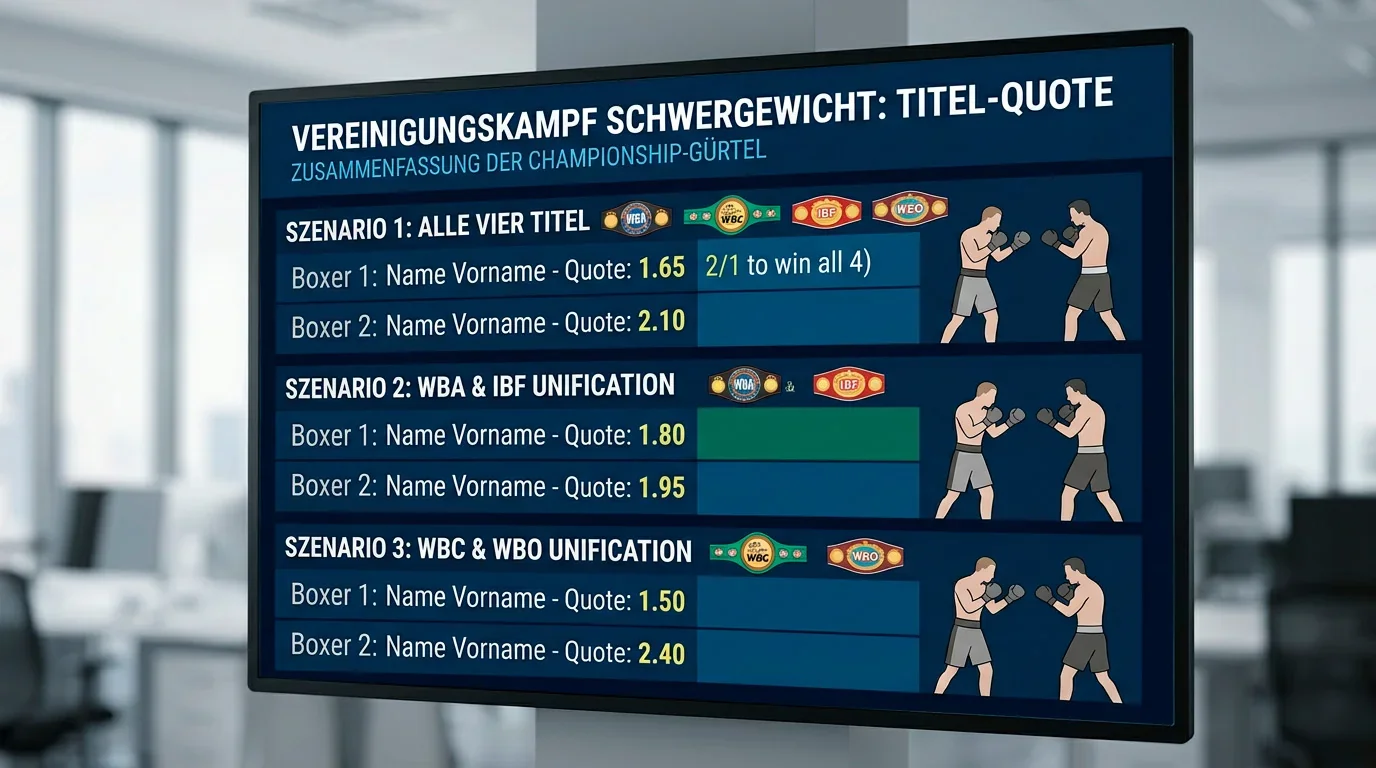 Vereinigungskämpfe beim Boxen: Wie Quotenbewegungen vor Unification-Fights Wetter informieren