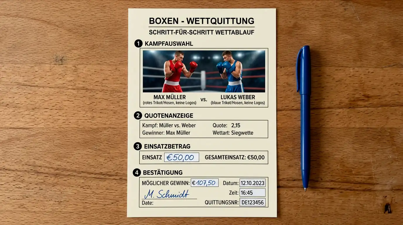 Erste Boxwette platzieren: Schritt-für-Schritt-Anleitung für Anfänger beim Boxen-Wettschein