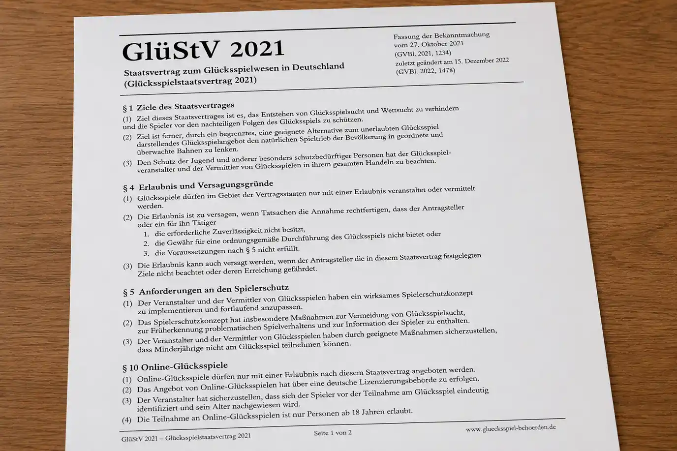GlüStV 2021 Überblick Sportwetten Deutschland Regulierungsrahmen und sechs Ziele des Glücksspielstaatsvertrags