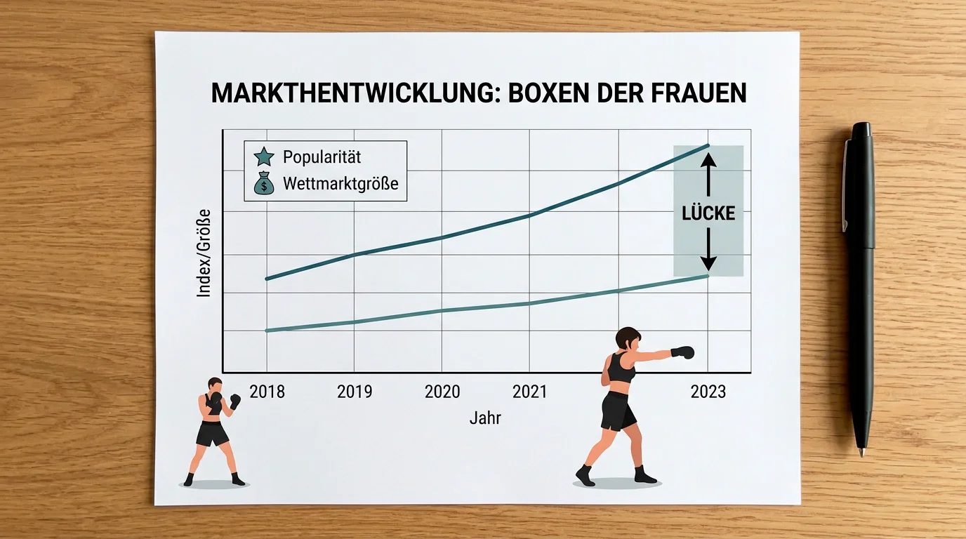 Marktentwicklung beim Frauen-Boxen Wetten - Luecke zwischen Sportpopularitaet und Wettangebot