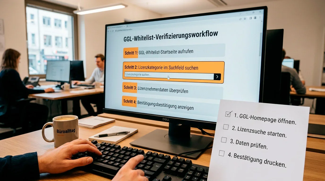 Schritt-für-Schritt-Anleitung zur Prüfung eines Boxen Wettanbieters auf der GGL-Whitelist