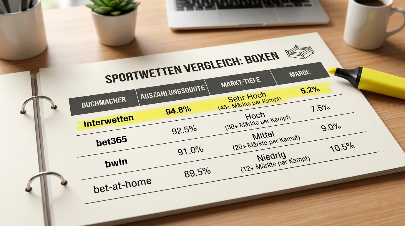 Interwetten vs bet365 bwin bet-at-home Quotenvergleich Boxen Auszahlungsrate Direktvergleich