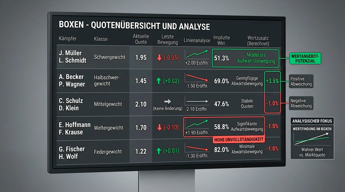Boxstatistiken und Wettmarkt verknüpfen: Value-Analyse für Methodenwetten und Über/Unter-Wetten