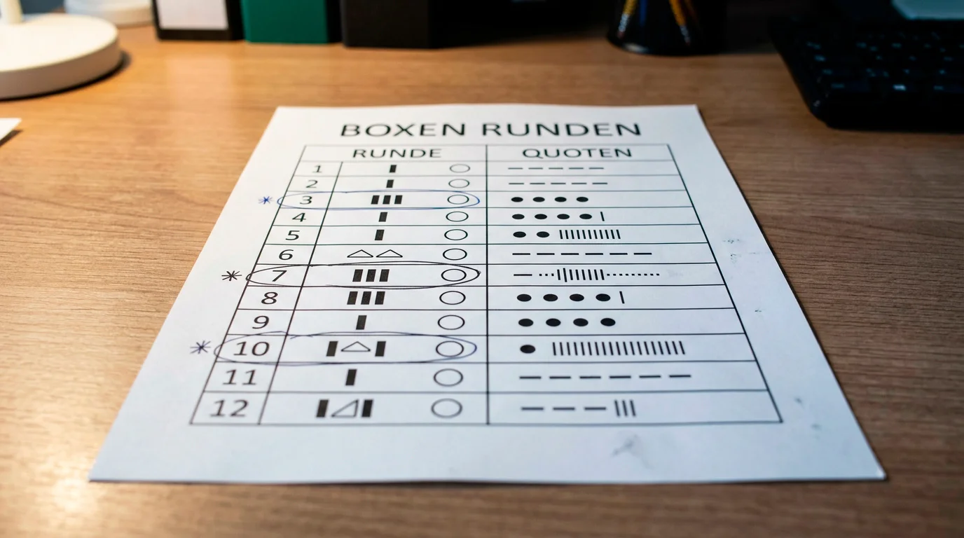 Quotentabelle für exakte Rundenwetten beim Boxen – Runden 1 bis 12 im Überblick