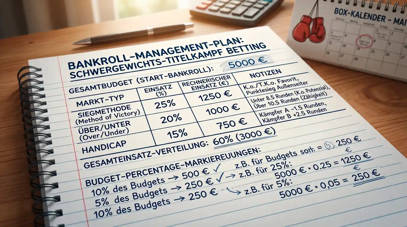 Bankroll-Planung für Schwergewichts-Boxwetten – Einsatzkontrolle und Budget für Titelkämpfe