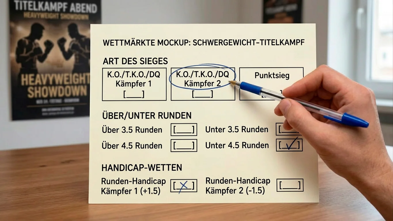 Wettmärkte für Schwergewichts-Titelkämpfe beim Boxen – Übersicht von Siegwette bis Spezialmarkt