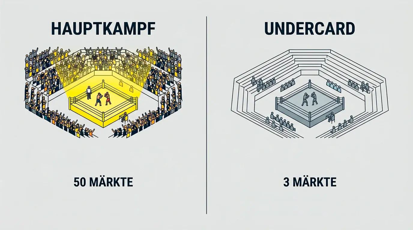 Vergleich zwischen Hauptkampf und Undercard beim Boxen: Markttiefe und Quoteneffizienz im Kontrast