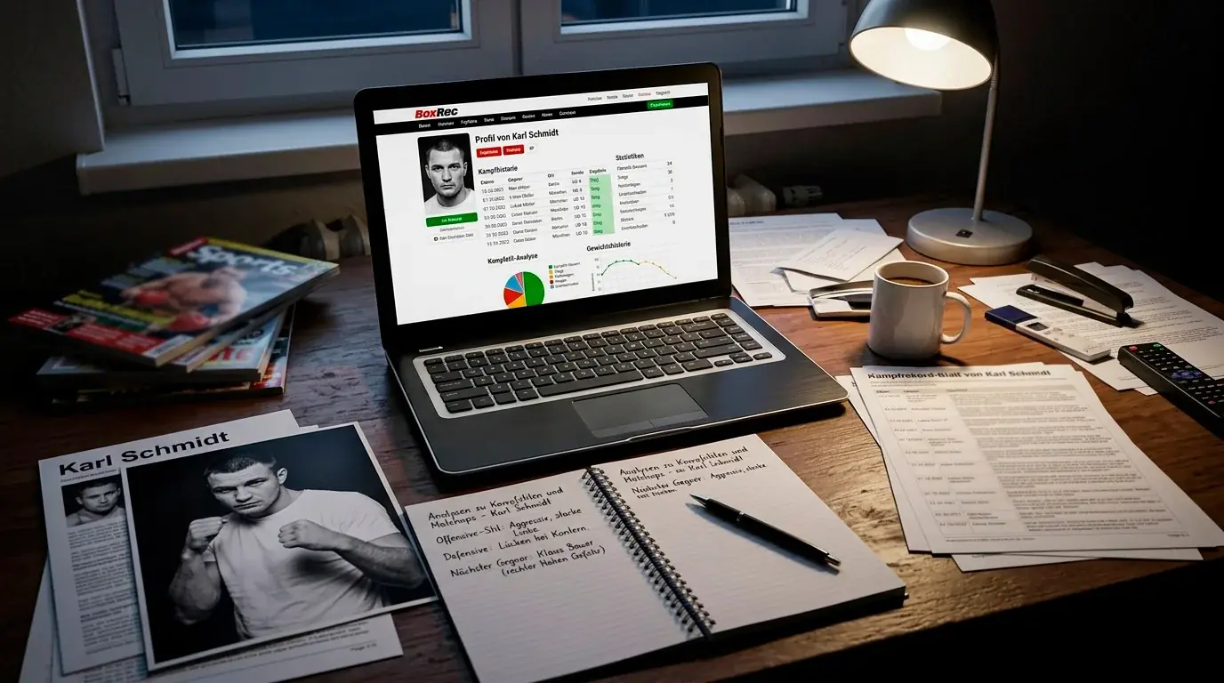 Recherche zu unbekannten Boxern für Undercard-Wetten: Kampfbilanz und Stilanalyse auf dem Bildschirm